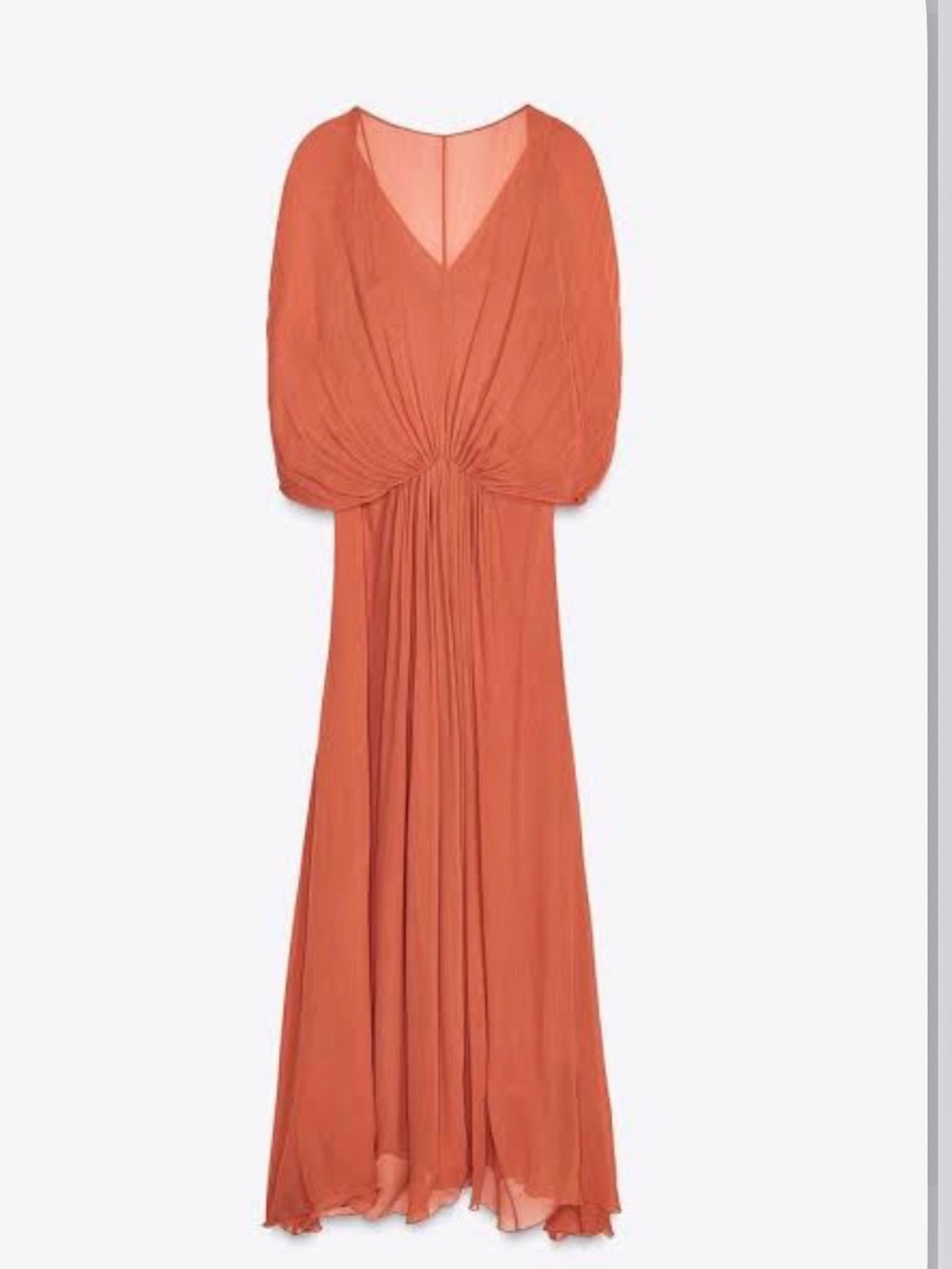 Zara draped orange dress